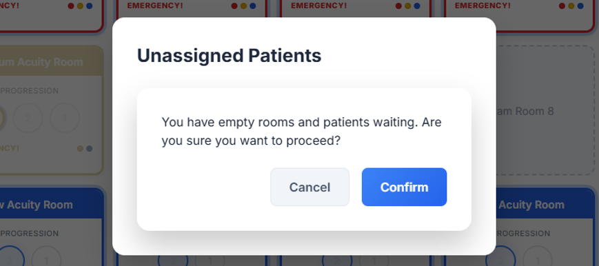 Confirmation pop-up